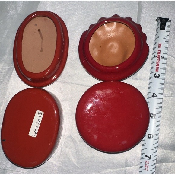 Talavera Pottery Trinket Box Dish w/ Lid Cozumel Mexican Handpainted Lot Of 2 - Picture 12 of 15